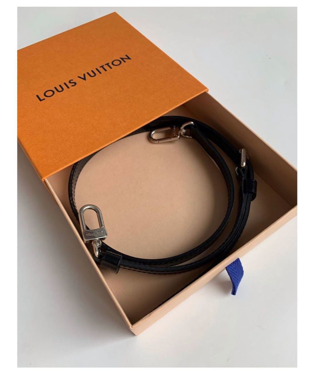 LOUIS VUITTON PRE-OWNED Черный кожаный ремень, фото 7