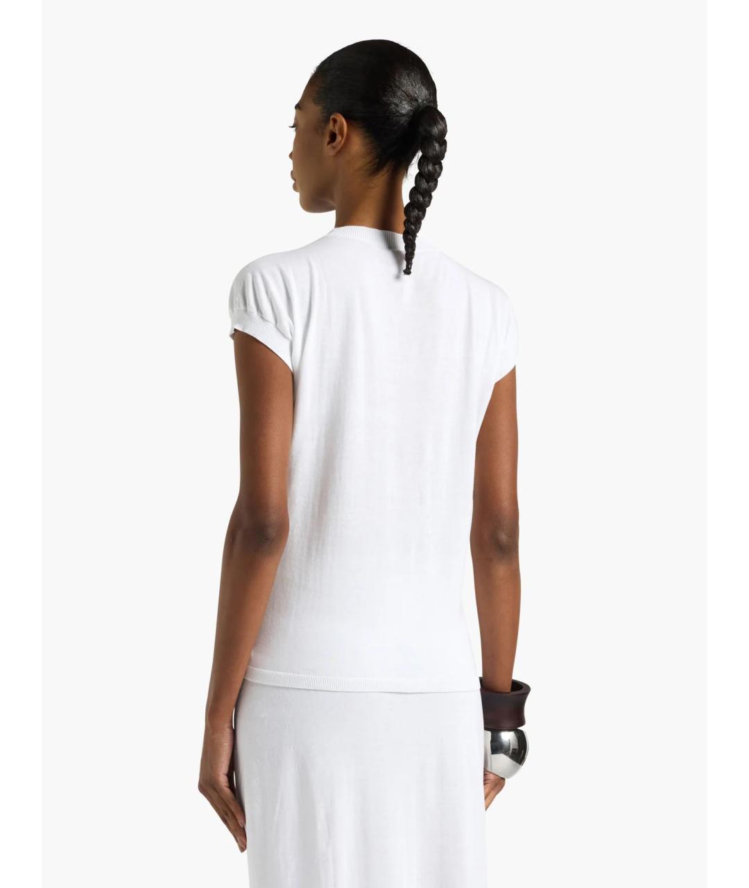 LIVIANA CONTI Белый хлопковый кардиган, фото 3