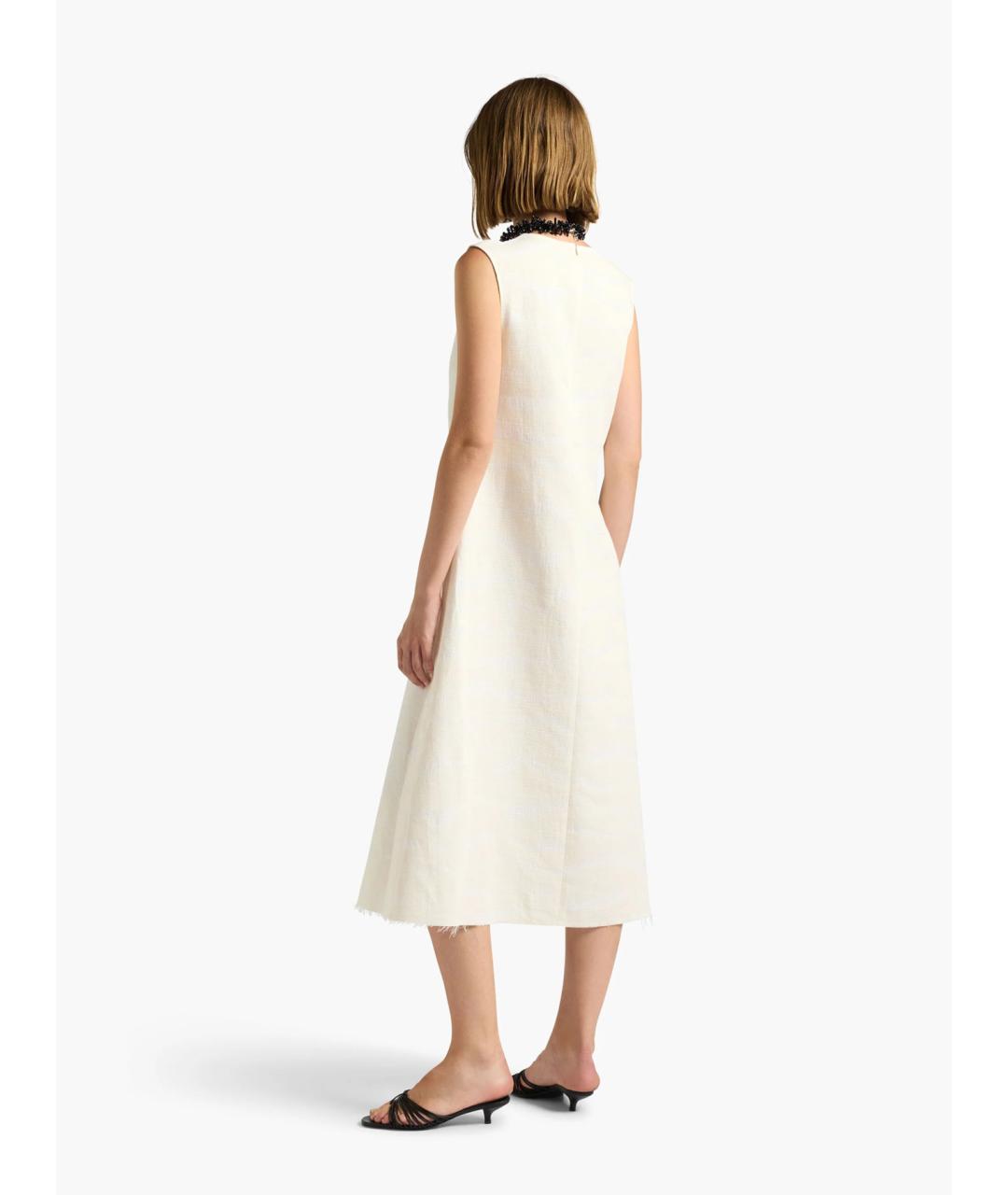 LIVIANA CONTI Бежевое хлопковое повседневное платье, фото 3