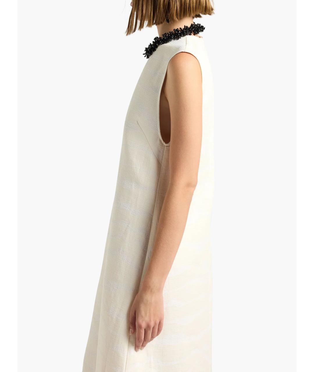 LIVIANA CONTI Бежевое хлопковое повседневное платье, фото 4