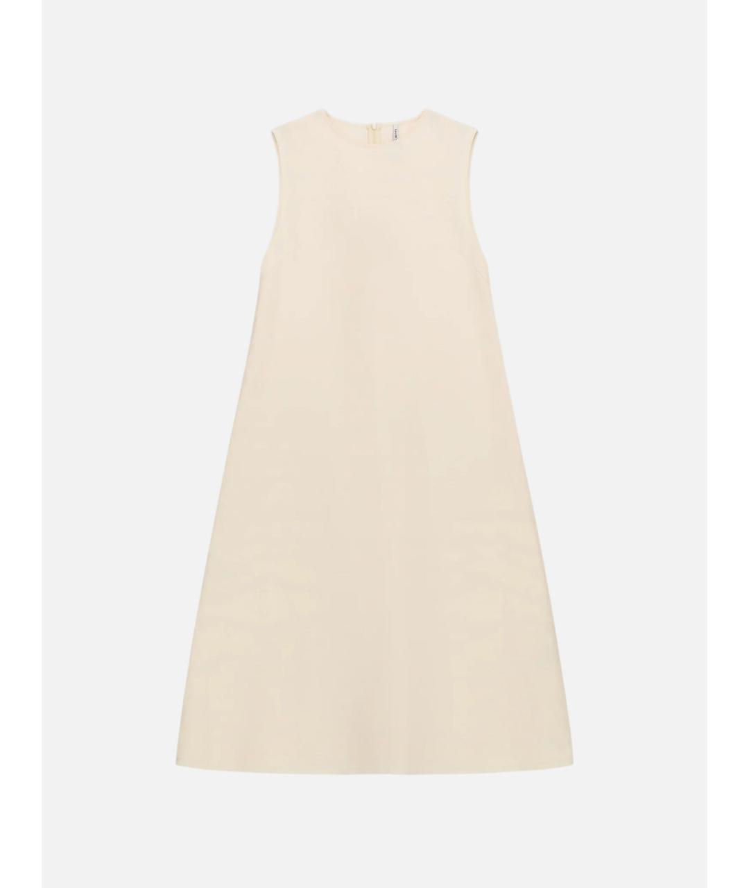 LIVIANA CONTI Бежевое хлопковое повседневное платье, фото 5