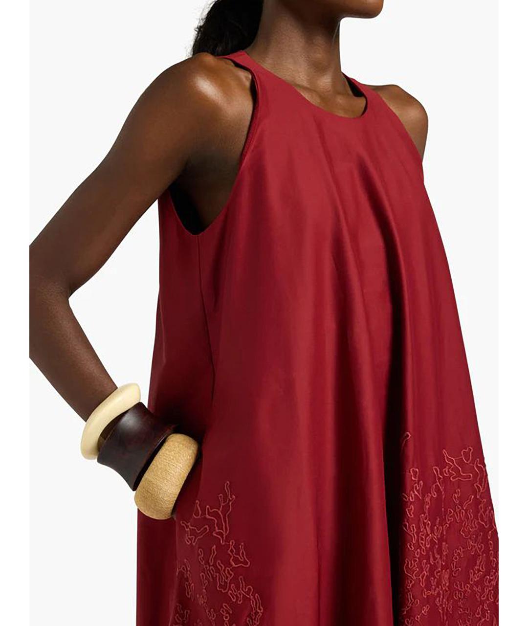LIVIANA CONTI Красное хлопковое повседневное платье, фото 4