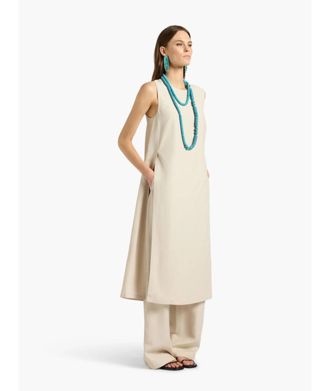 LIVIANA CONTI Бежевый вискозный жилет, фото 3