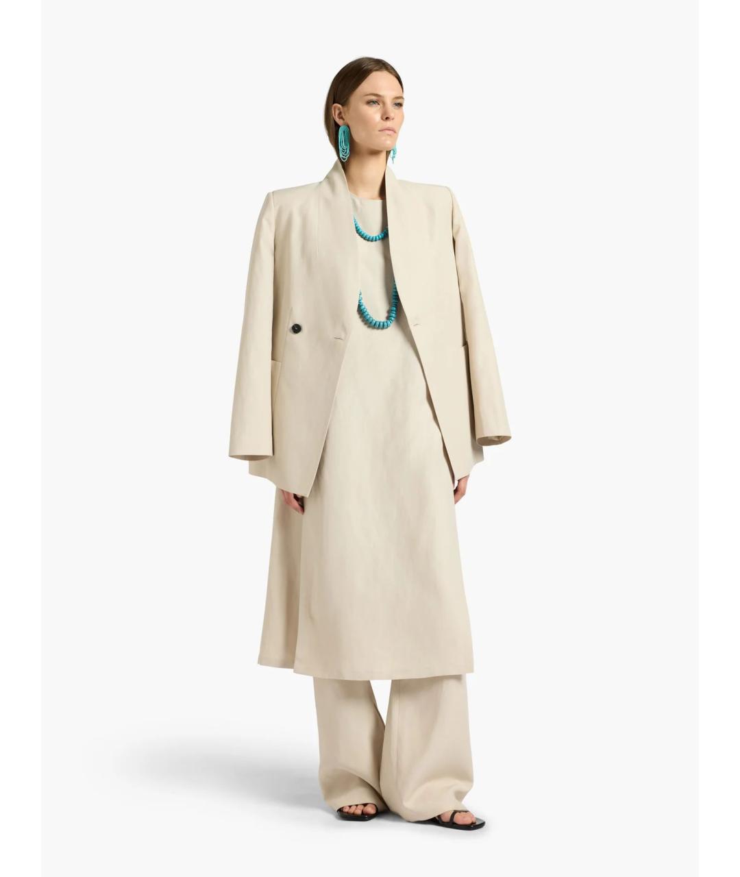 LIVIANA CONTI Бежевый вискозный жилет, фото 2