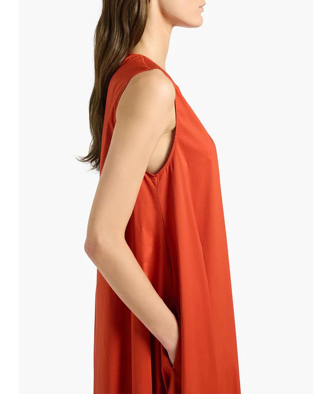 LIVIANA CONTI Оранжевое хлопковое повседневное платье, фото 4
