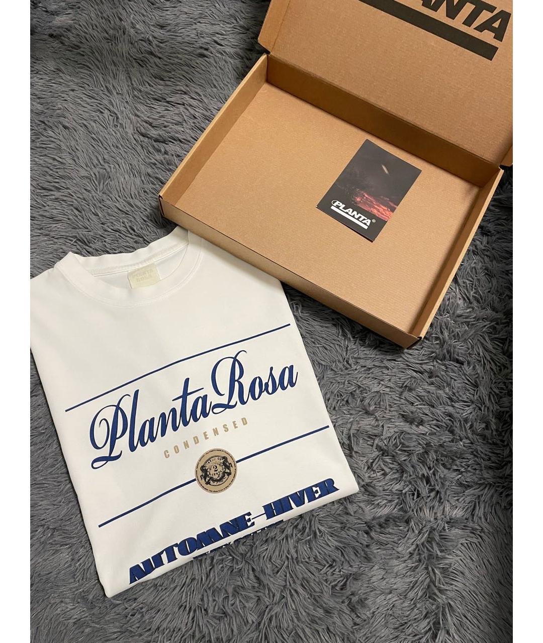 PLANTA ROSA Белая хлопковая футболка, фото 4