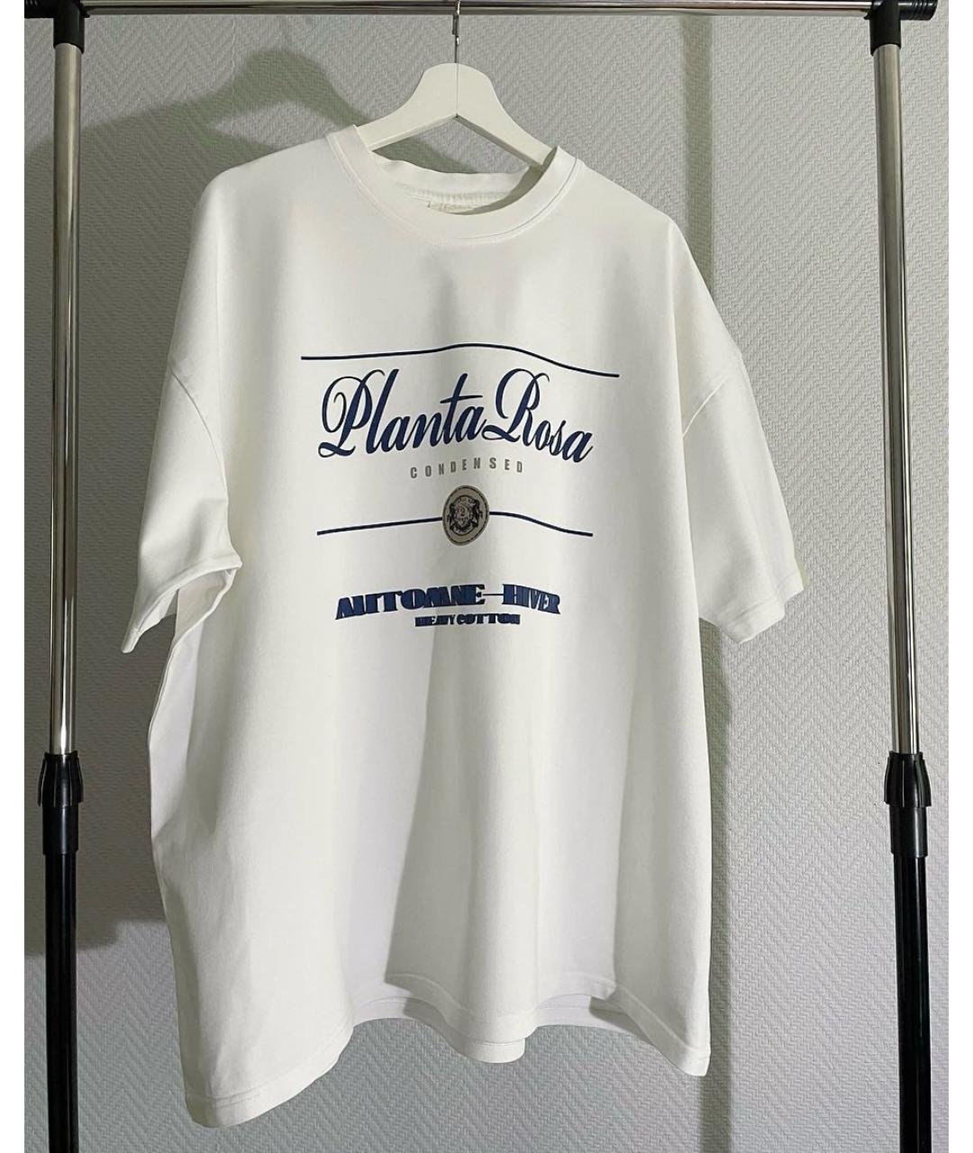 PLANTA ROSA Белая хлопковая футболка, фото 5