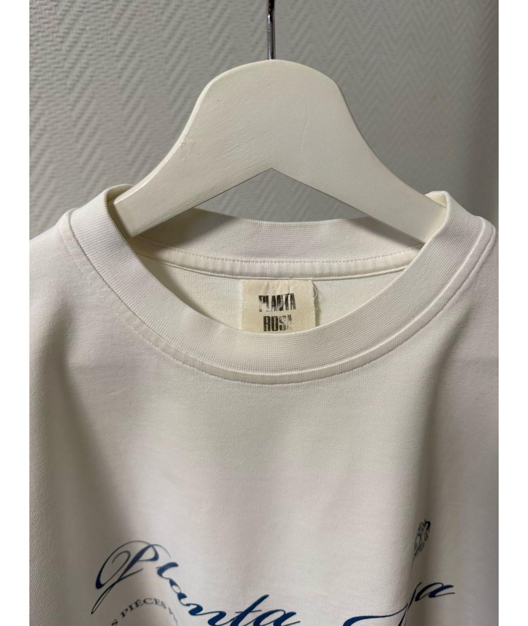 PLANTA ROSA Белая хлопковая футболка, фото 4