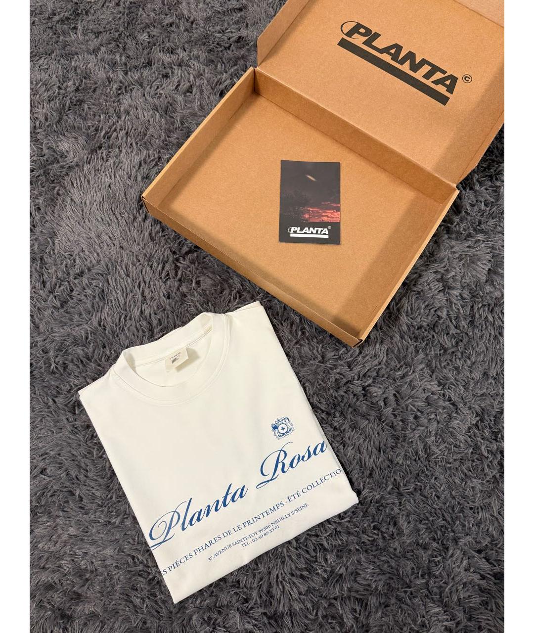 PLANTA ROSA Белая хлопковая футболка, фото 6