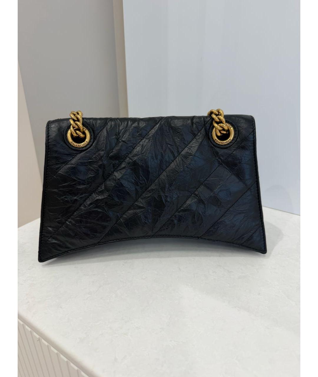 BALENCIAGA Черная кожаная сумка через плечо, фото 3