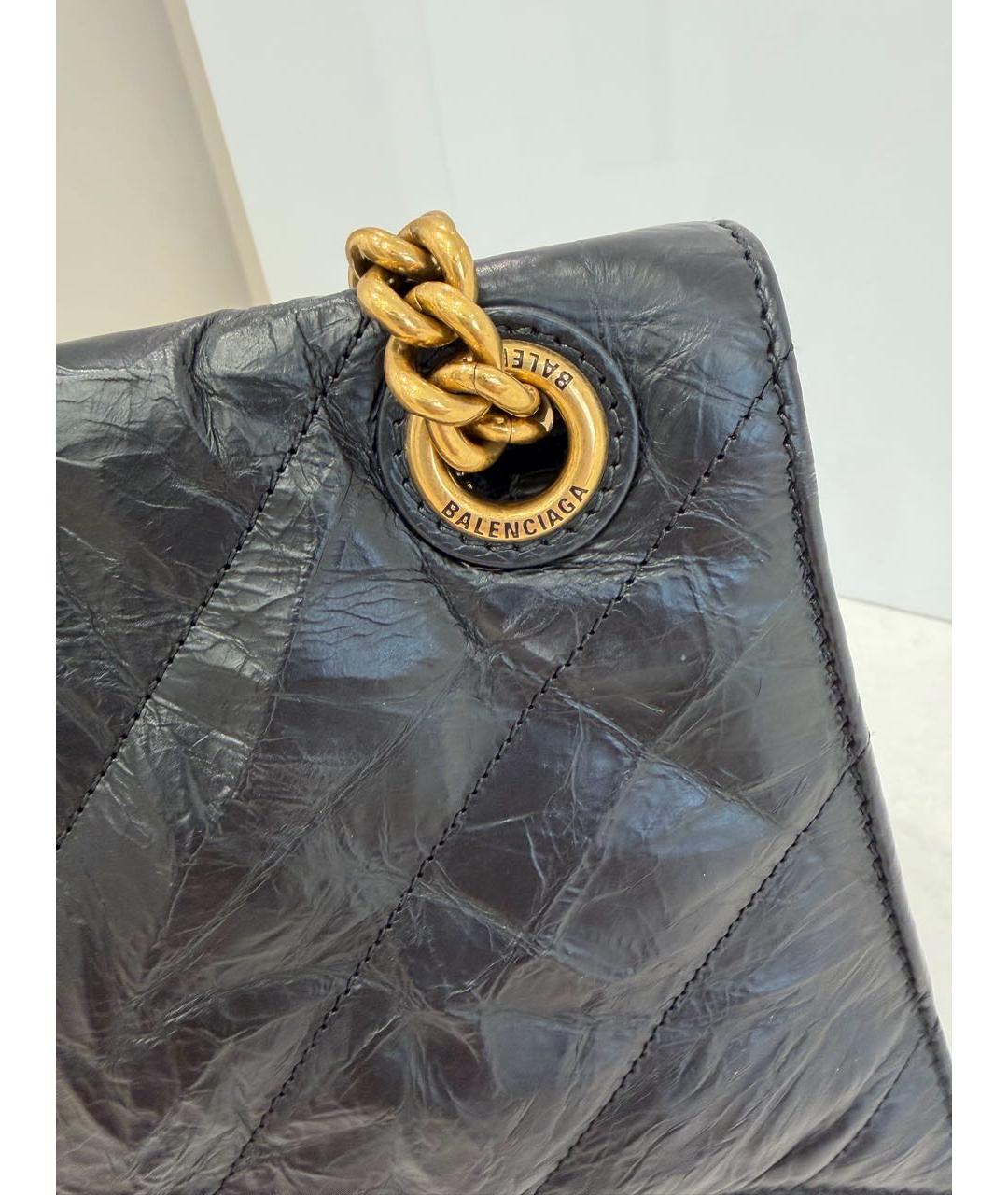 BALENCIAGA Черная кожаная сумка через плечо, фото 6