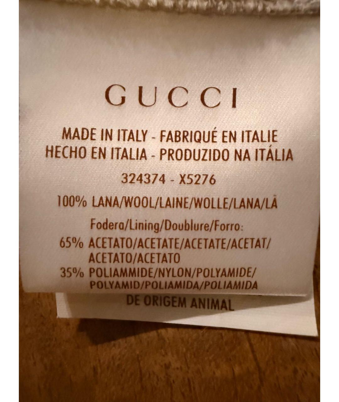 GUCCI Черное шерстяное повседневное платье, фото 5