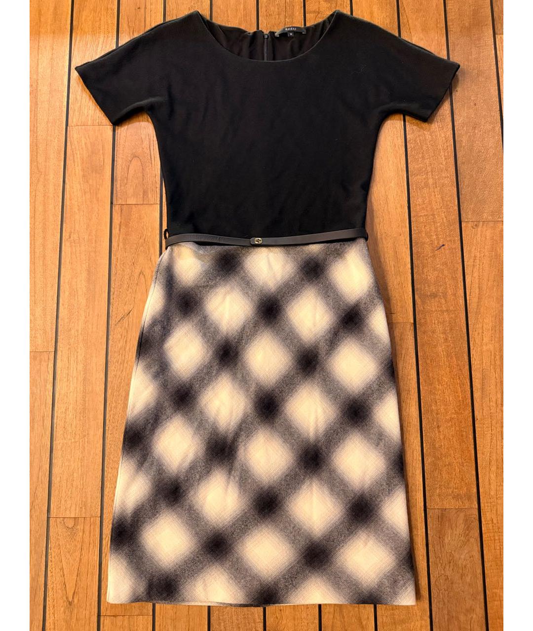 GUCCI Черное шерстяное повседневное платье, фото 6