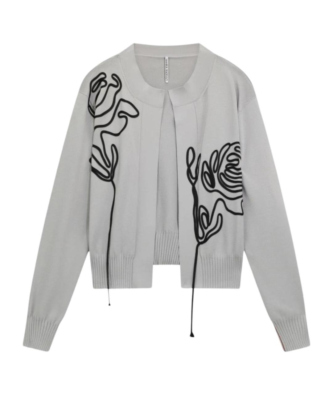 LIVIANA CONTI Серый вискозный кардиган, фото 1