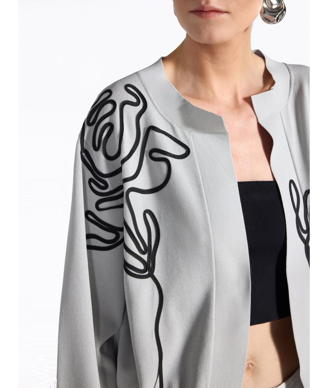 LIVIANA CONTI Серый вискозный кардиган, фото 4