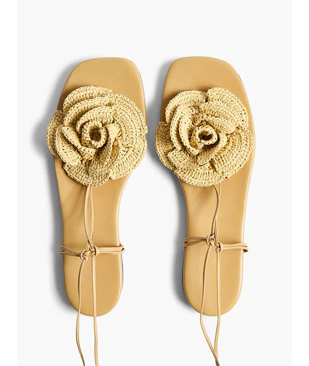 LIVIANA CONTI Бежевые кожаные сандалии, фото 3