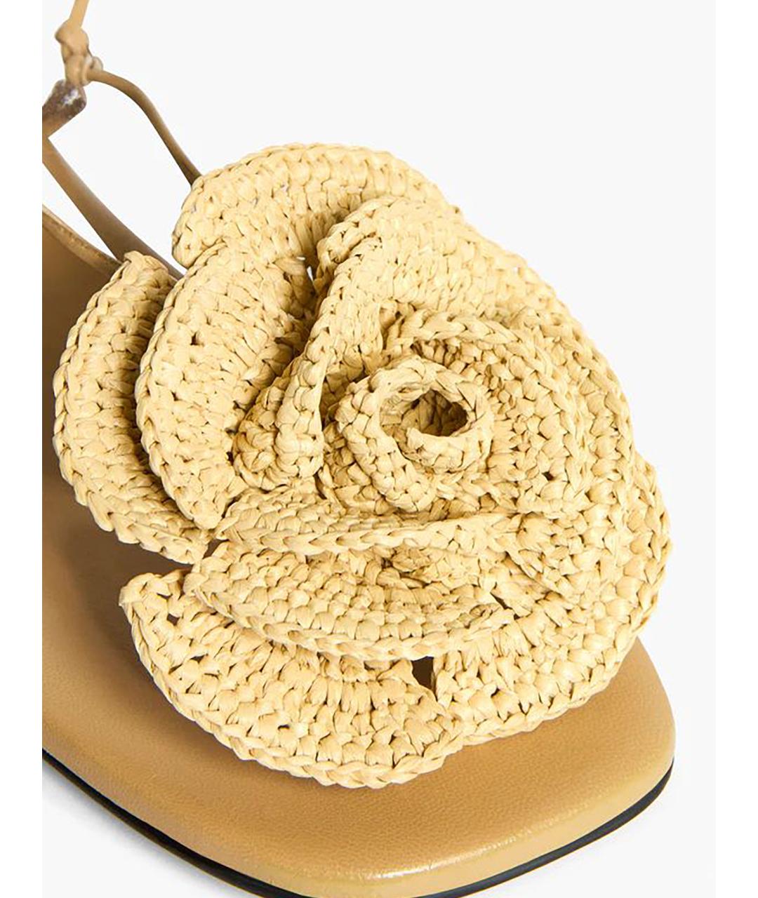 LIVIANA CONTI Бежевые кожаные сандалии, фото 4