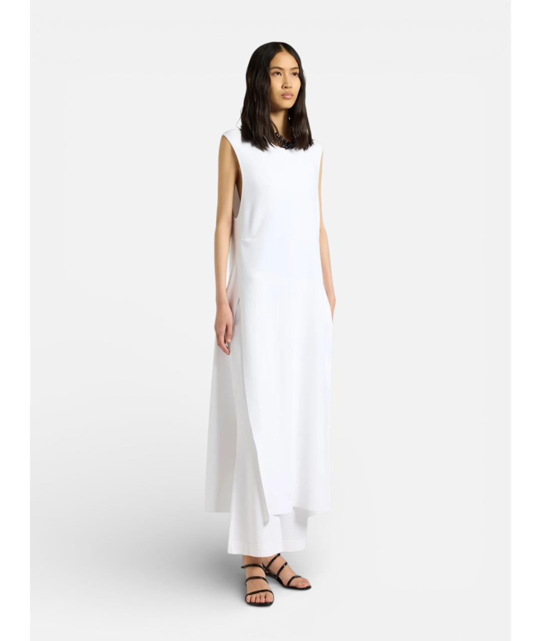 LIVIANA CONTI Белое вискозное повседневное платье, фото 5