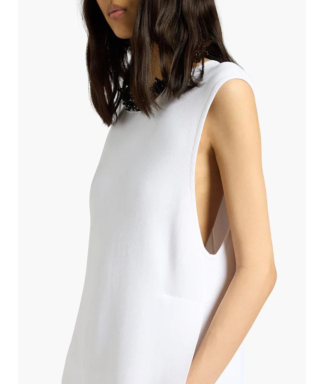 LIVIANA CONTI Белое вискозное повседневное платье, фото 4