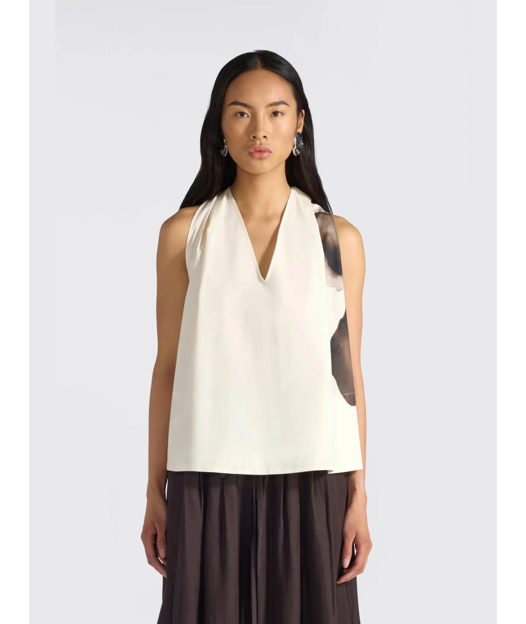 LIVIANA CONTI Бежевая хлопковая блузы, фото 4