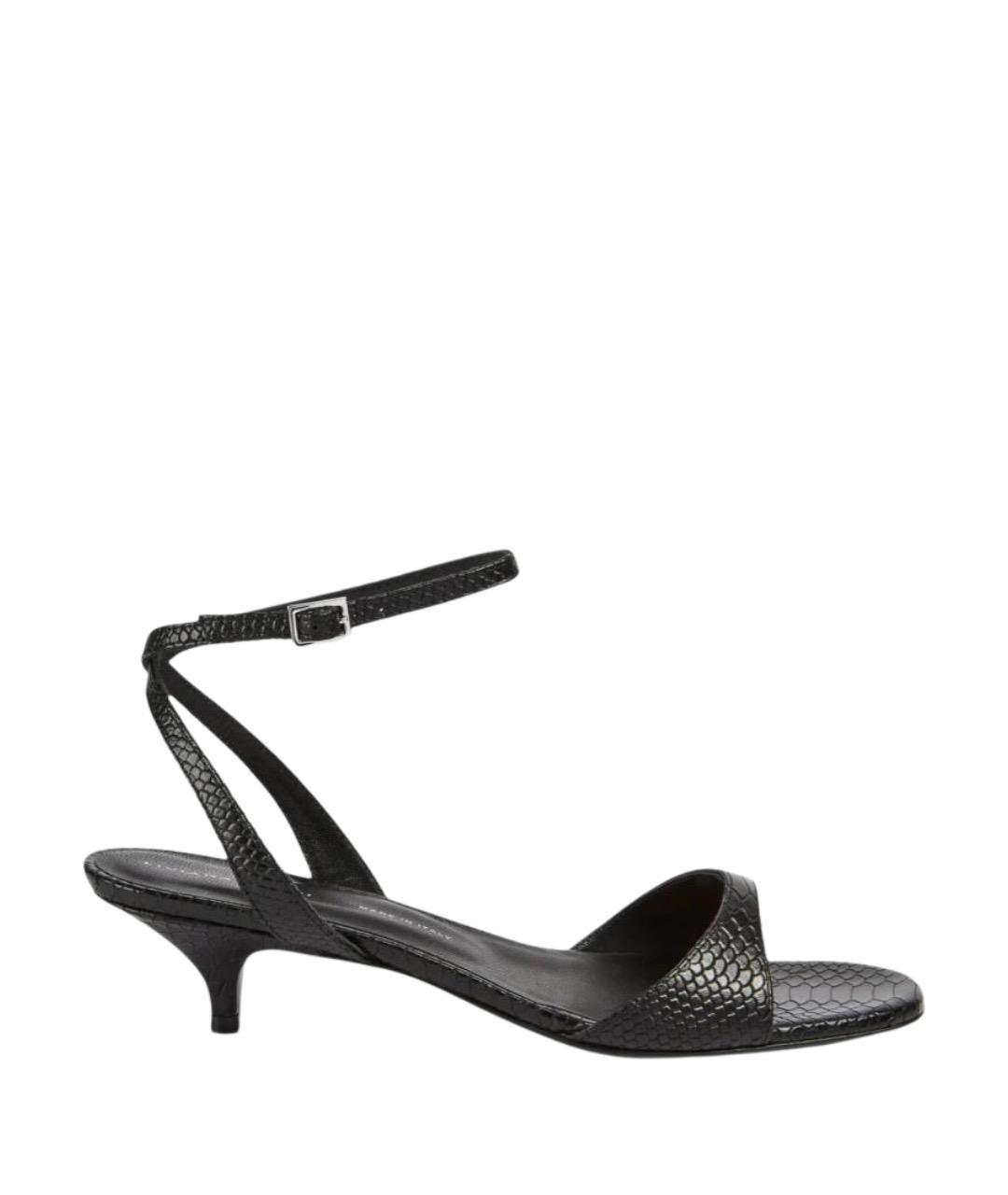 LIVIANA CONTI Черные кожаные сандалии, фото 1