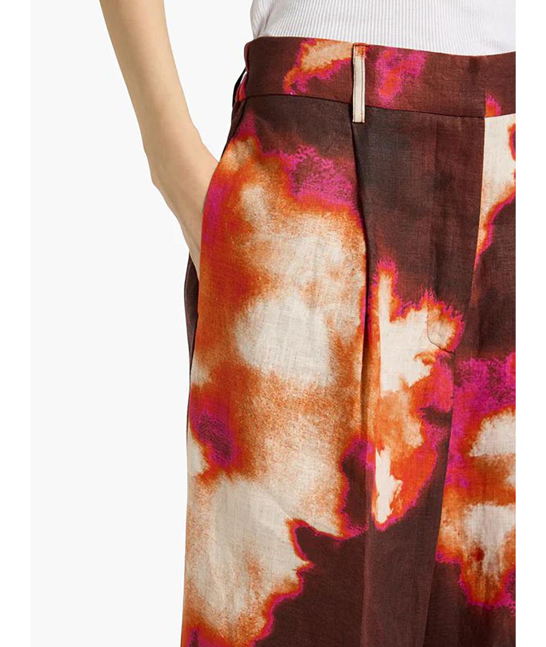 LIVIANA CONTI Мульти льняные прямые брюки, фото 5