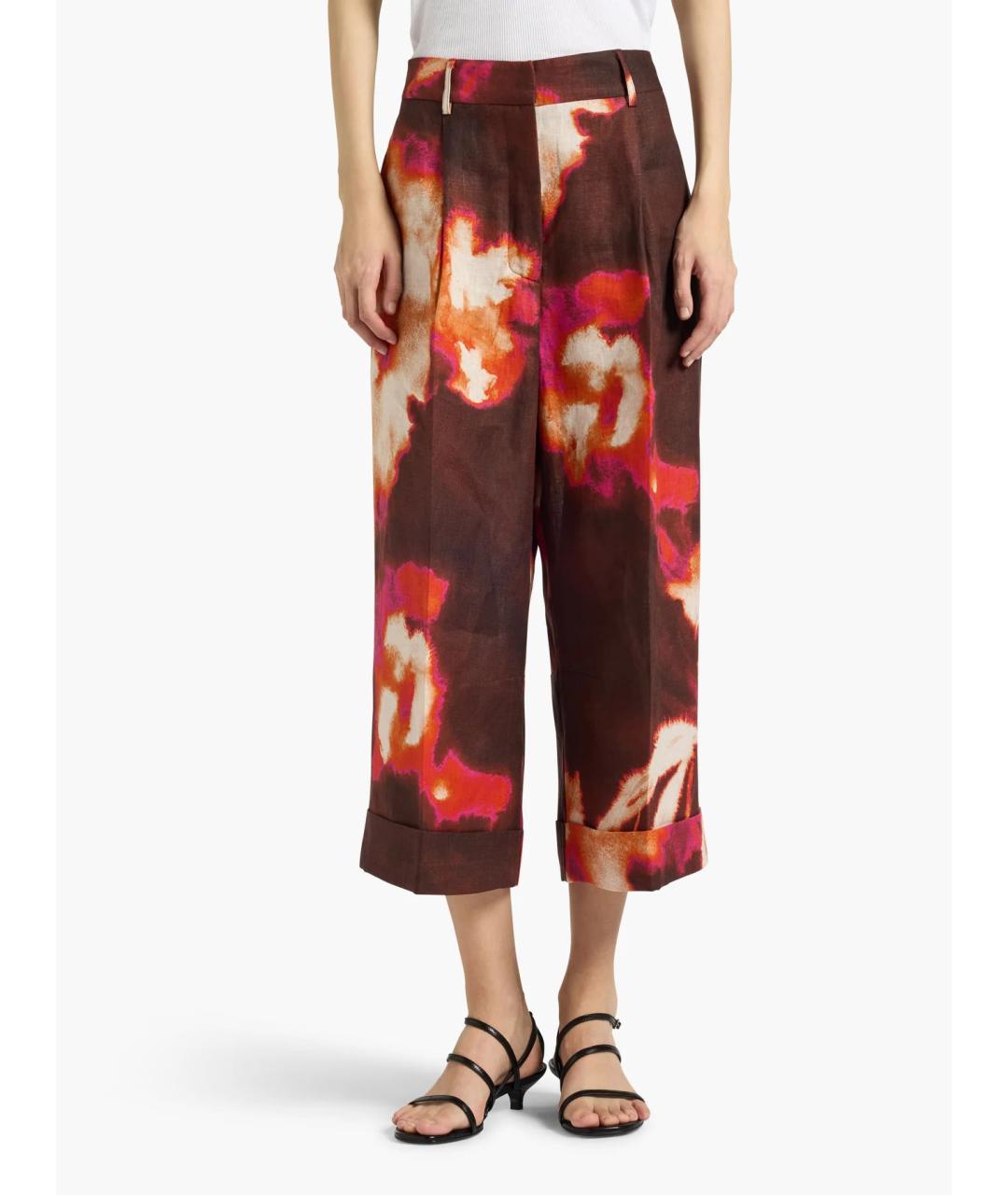 LIVIANA CONTI Мульти льняные прямые брюки, фото 3