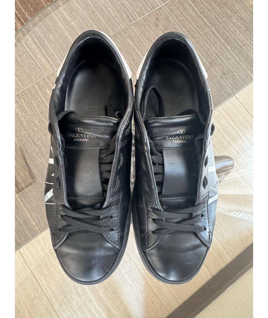 VALENTINO Черные кожаные кеды, фото 3