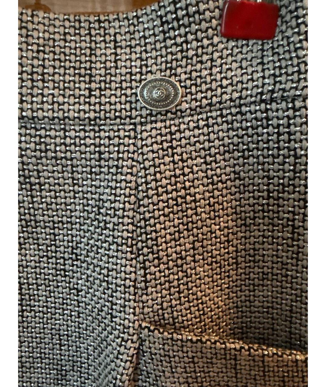 CHANEL Антрацитовая шерстяная юбка миди, фото 2