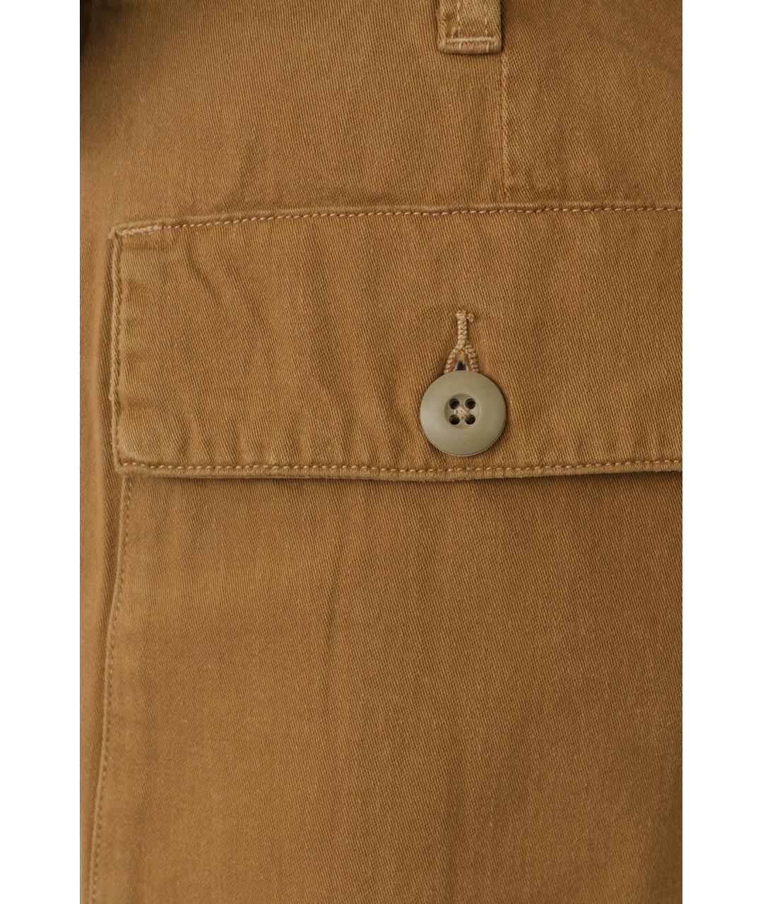 R13 Коричневые хлопковые прямые брюки, фото 4