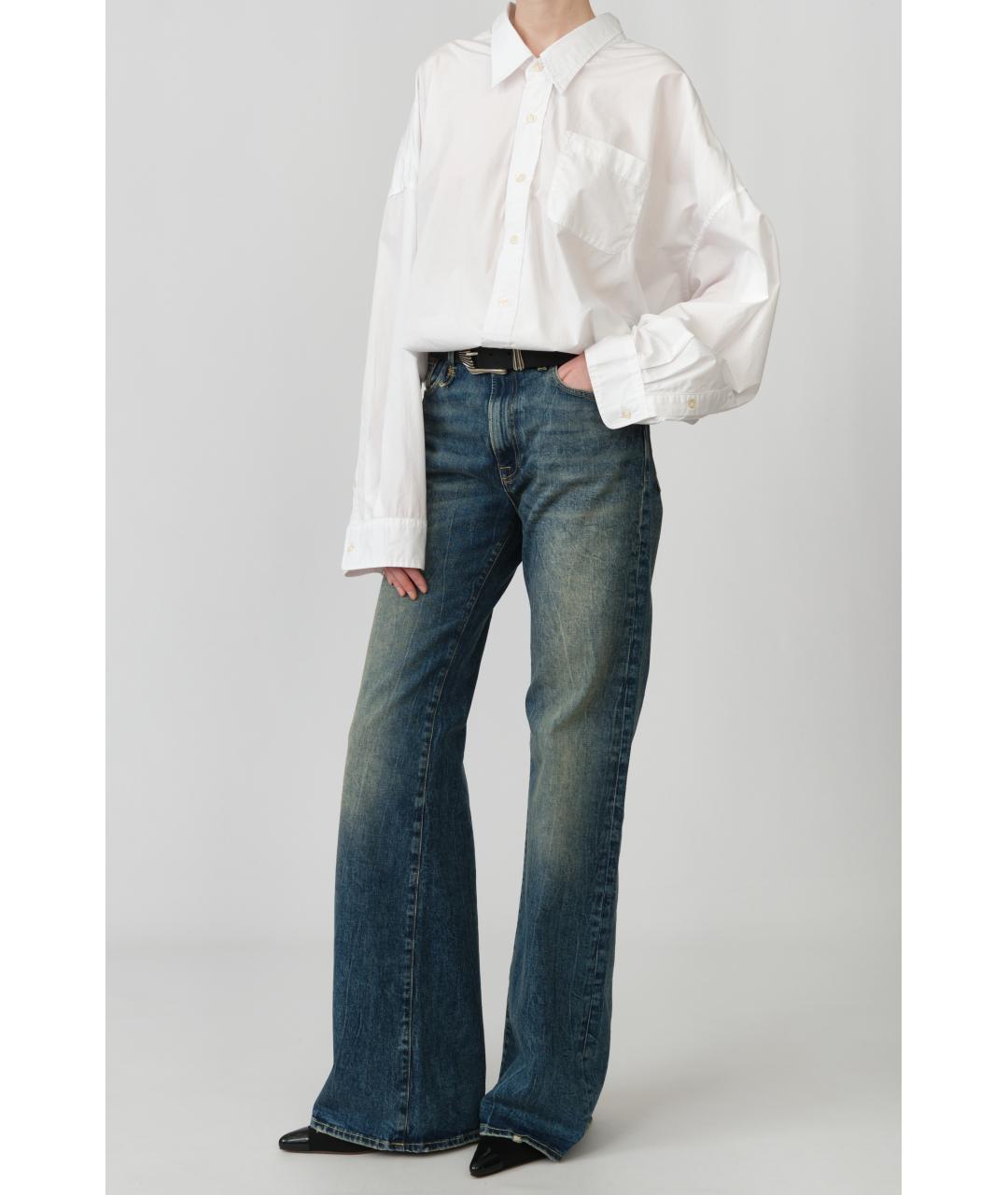 R13 Белая хлопковая рубашка, фото 2