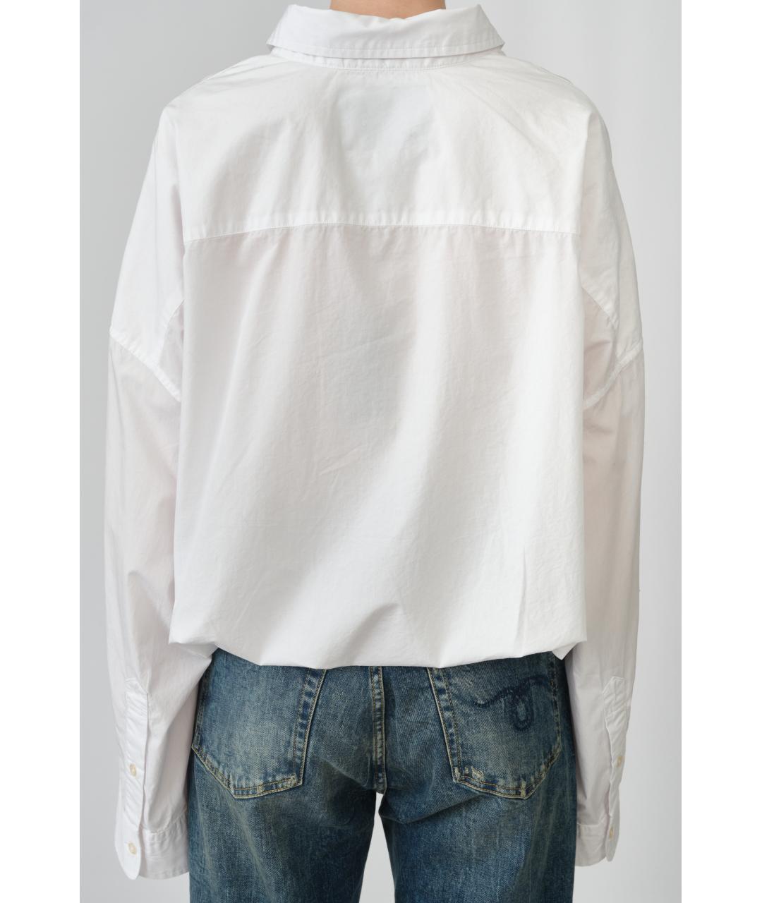 R13 Белая хлопковая рубашка, фото 4