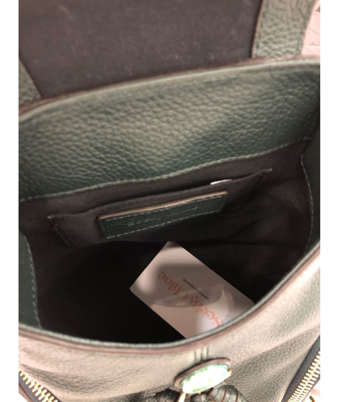 CHLOE Зеленый кожаный рюкзак, фото 4
