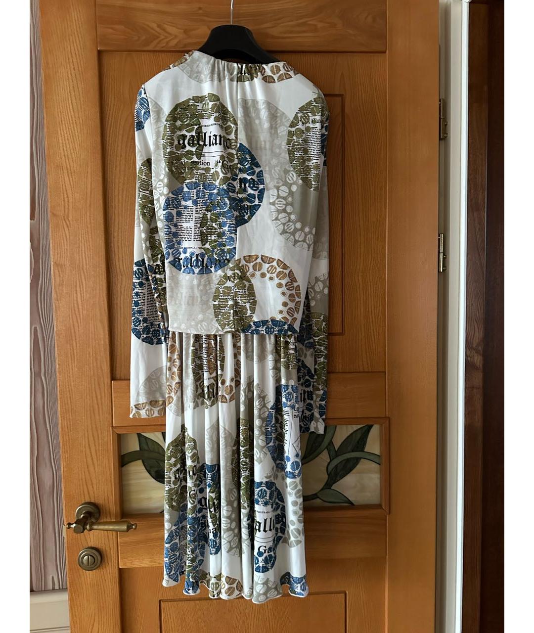 JOHN GALLIANO Мульти полиэстеровое повседневное платье, фото 2