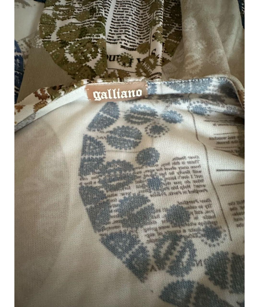 JOHN GALLIANO Мульти полиэстеровое повседневное платье, фото 3