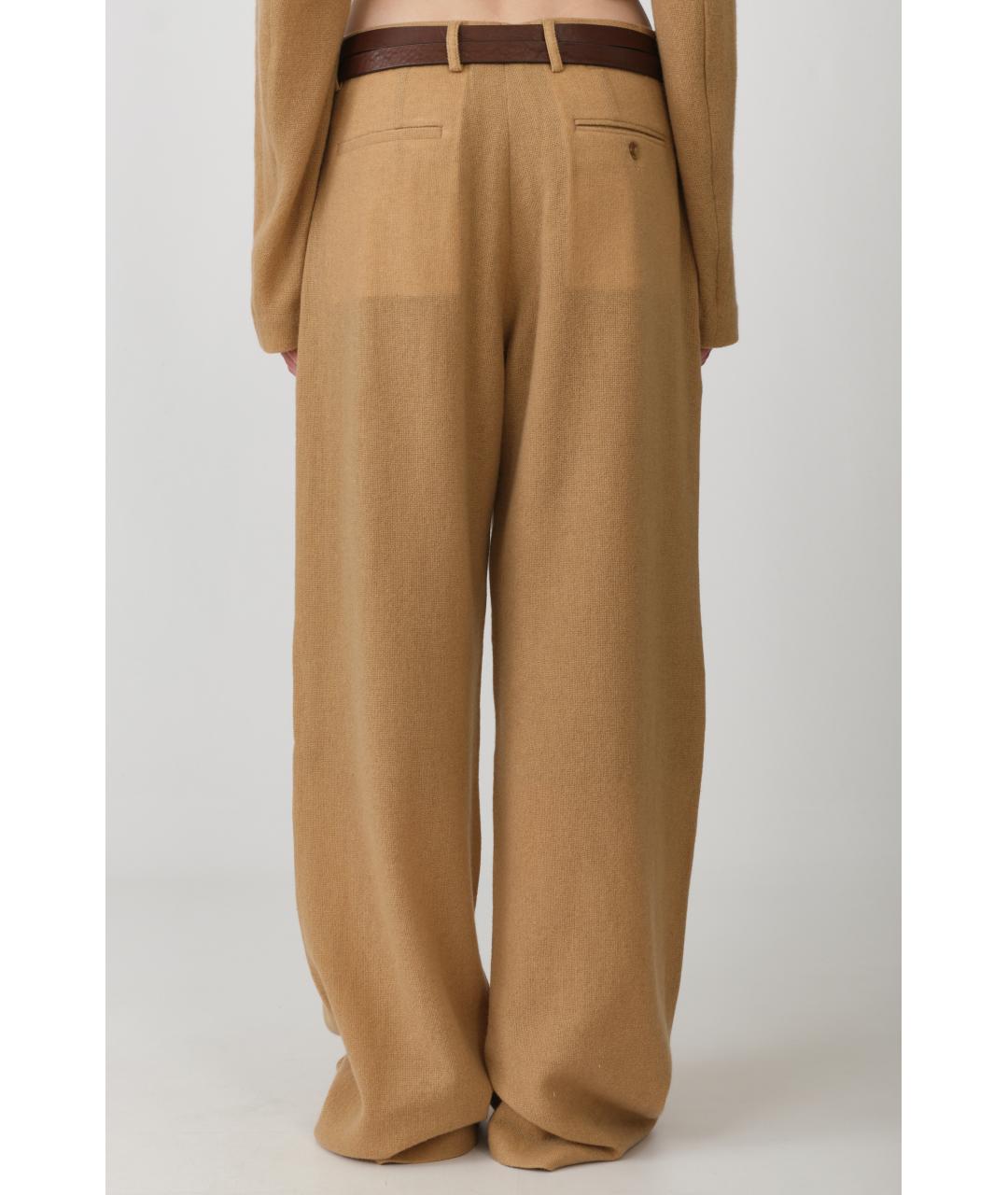 R13 Коричневые кашемировые прямые брюки, фото 3