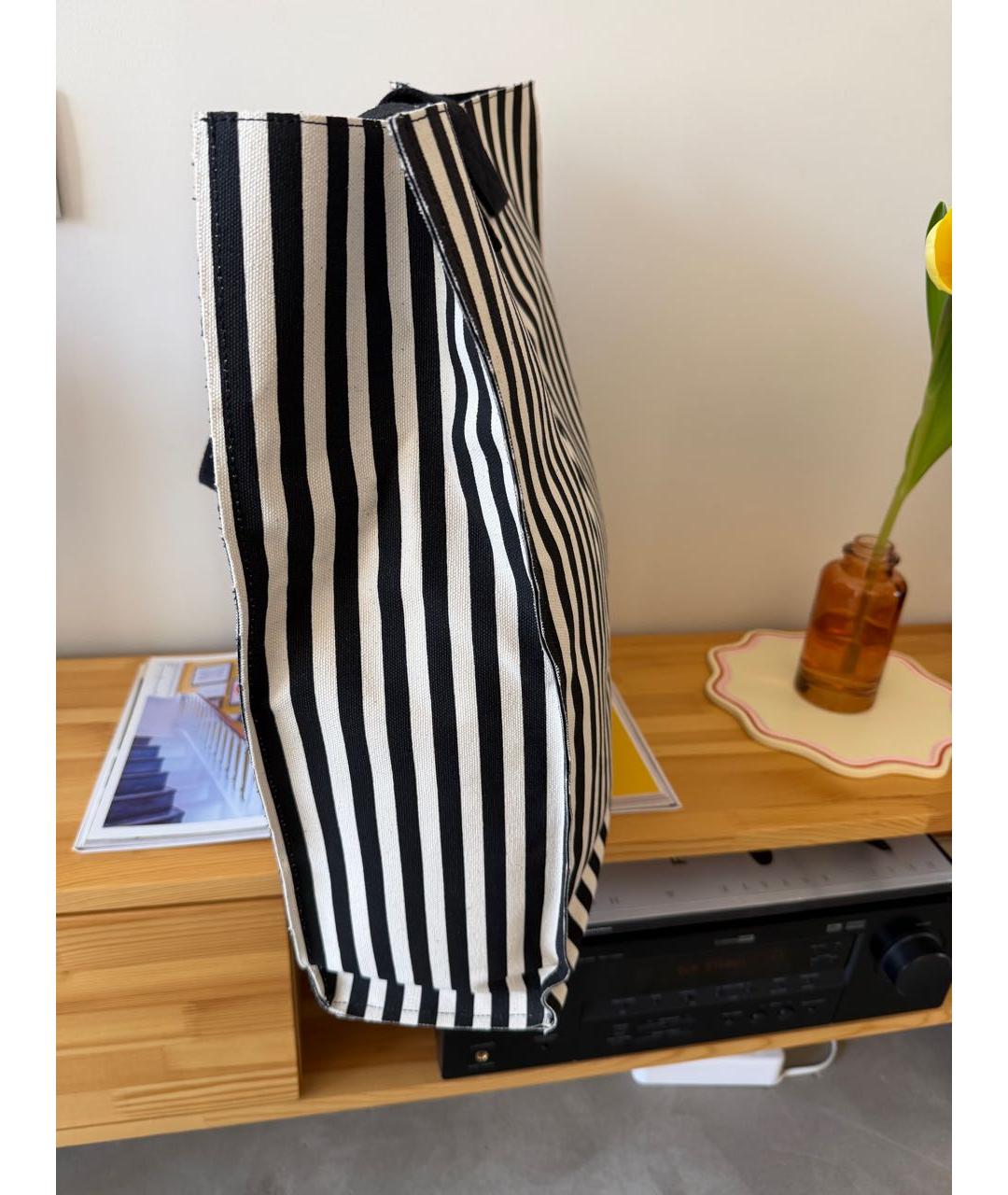 MSGM Черная тканевая пляжная сумка, фото 7