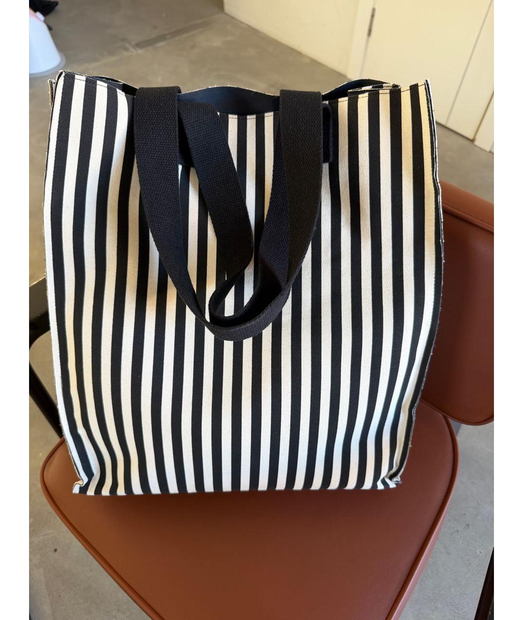 MSGM Черная тканевая пляжная сумка, фото 5