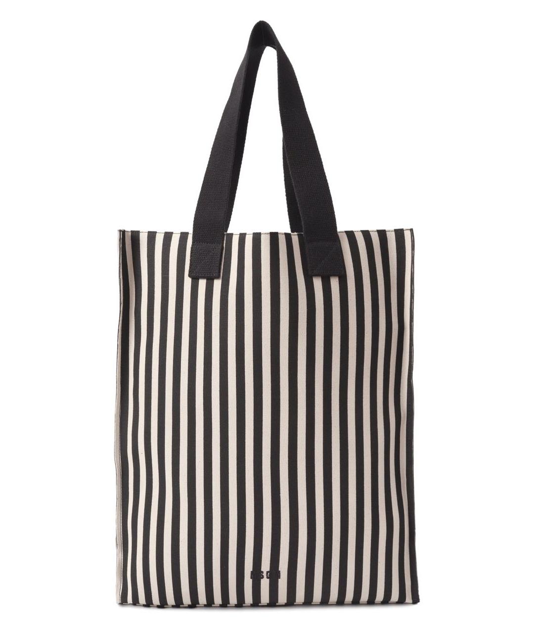 MSGM Черная тканевая пляжная сумка, фото 1