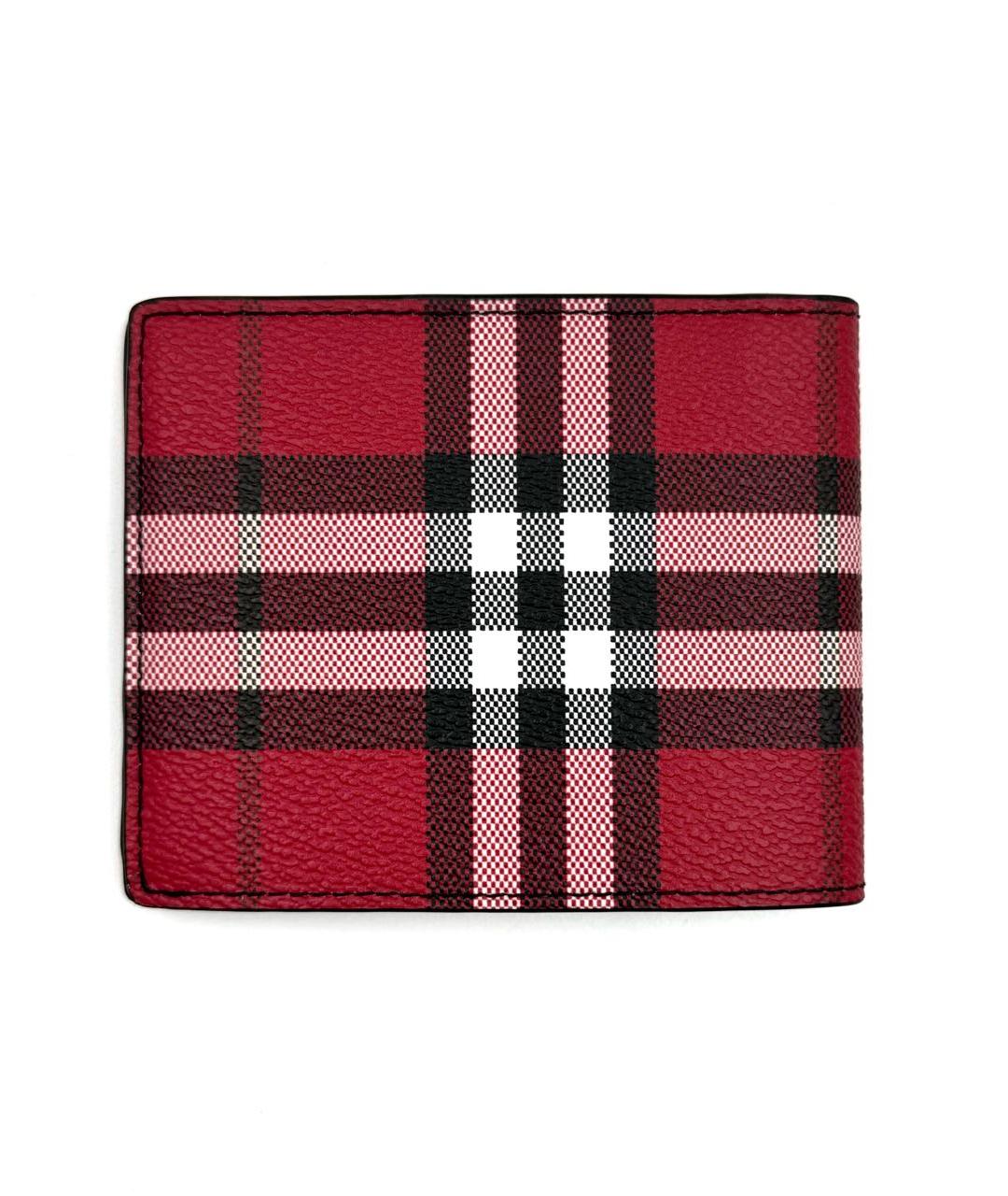 BURBERRY Красный кожаный кошелек, фото 2