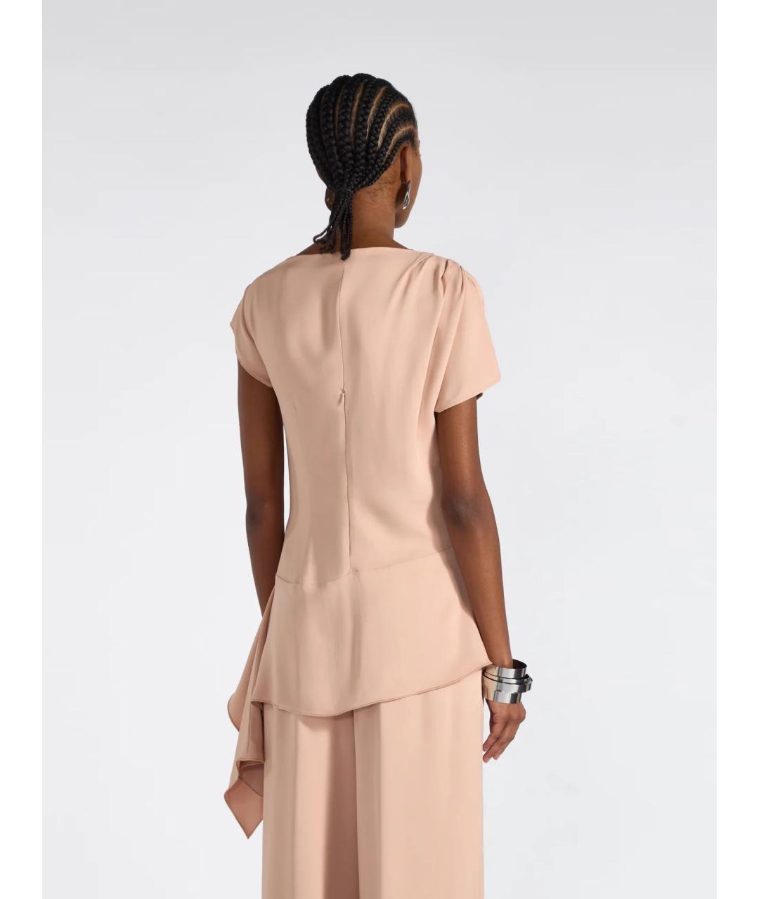 LIVIANA CONTI Розовые вискозные брюки широкие, фото 3