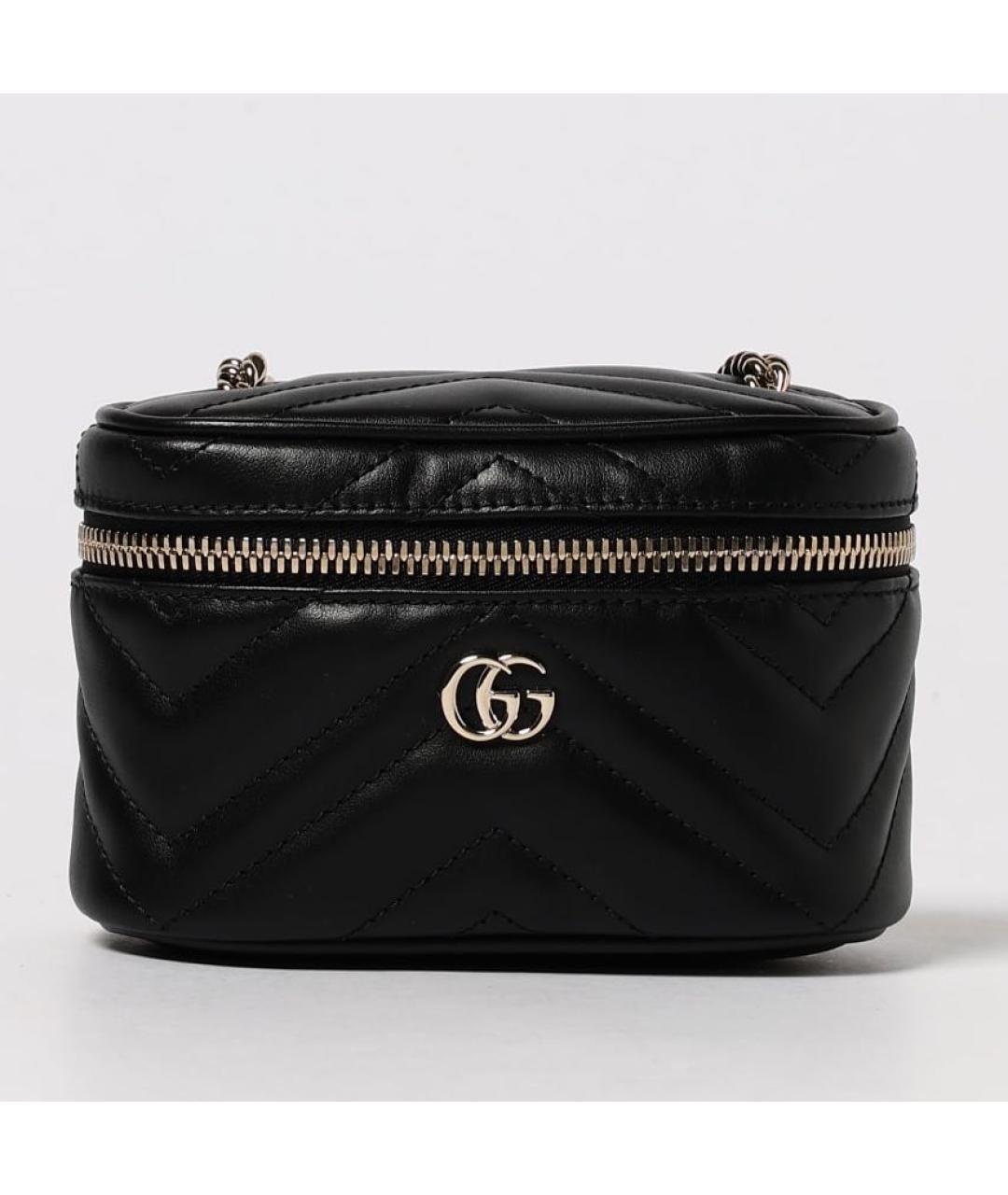 GUCCI Черная кожаная сумка через плечо, фото 6