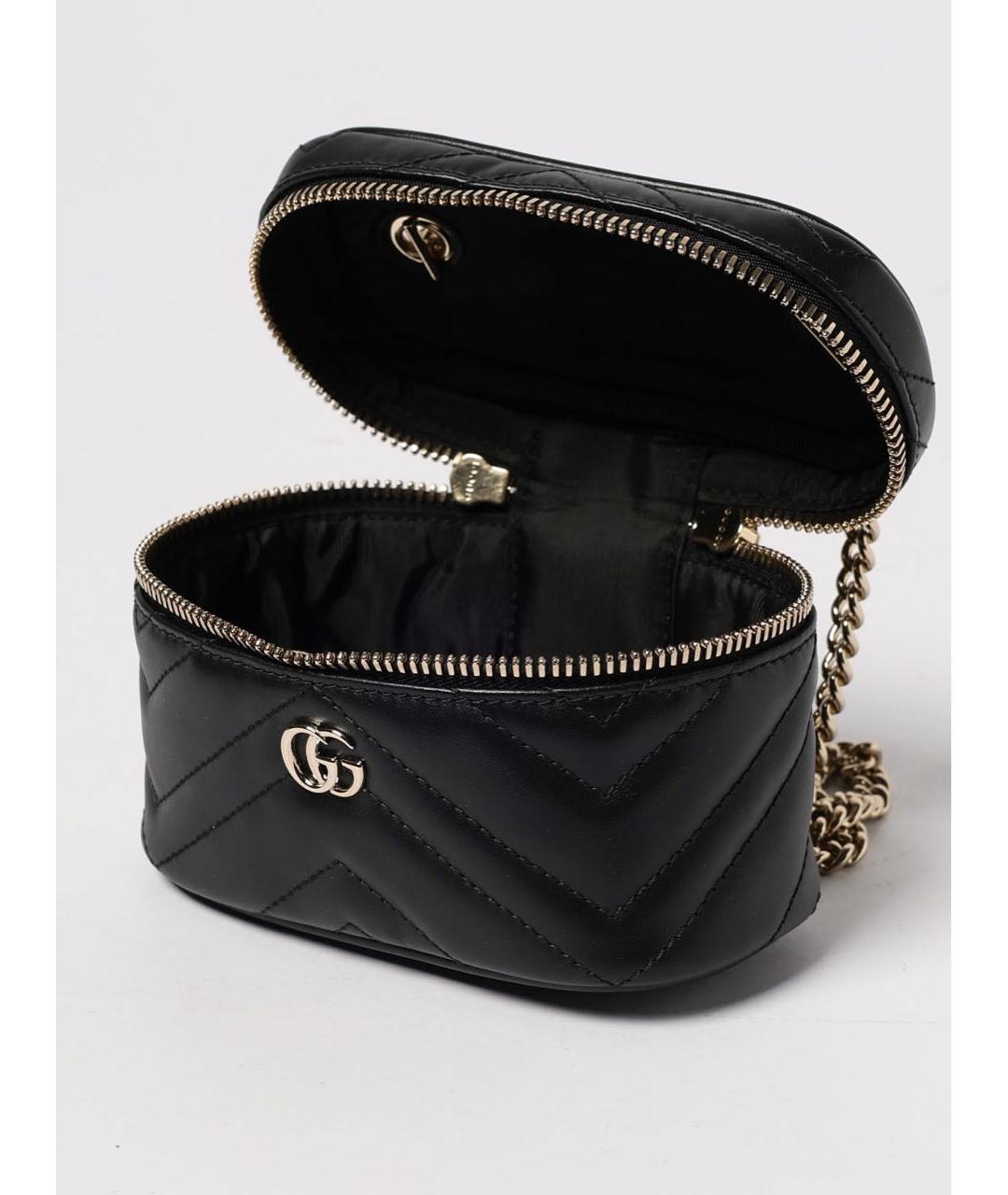 GUCCI Черная кожаная сумка через плечо, фото 4