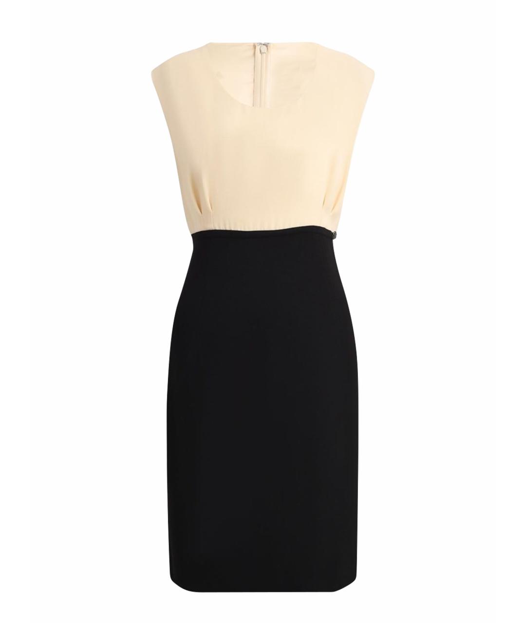 CHANEL Бежевое вискозное повседневное платье, фото 1