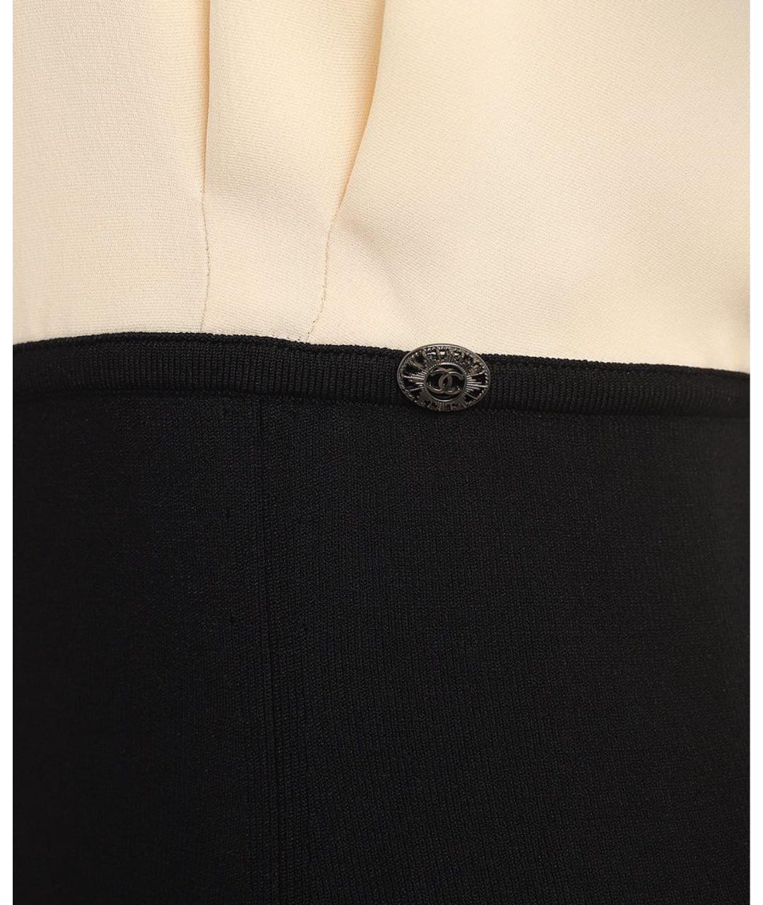 CHANEL Бежевое вискозное повседневное платье, фото 7