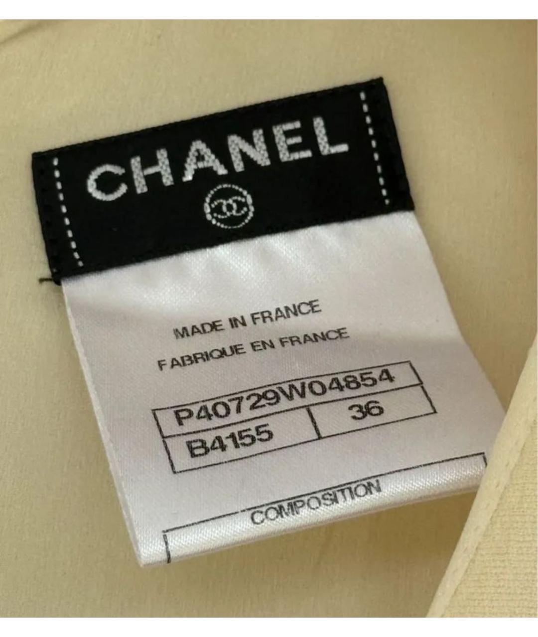 CHANEL Бежевое вискозное повседневное платье, фото 5