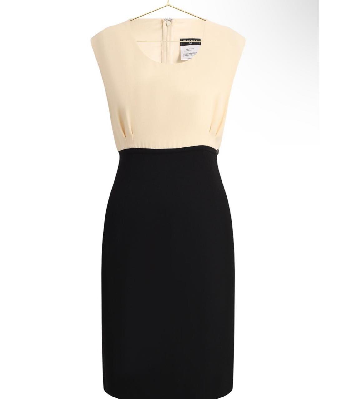 CHANEL Бежевое вискозное повседневное платье, фото 8