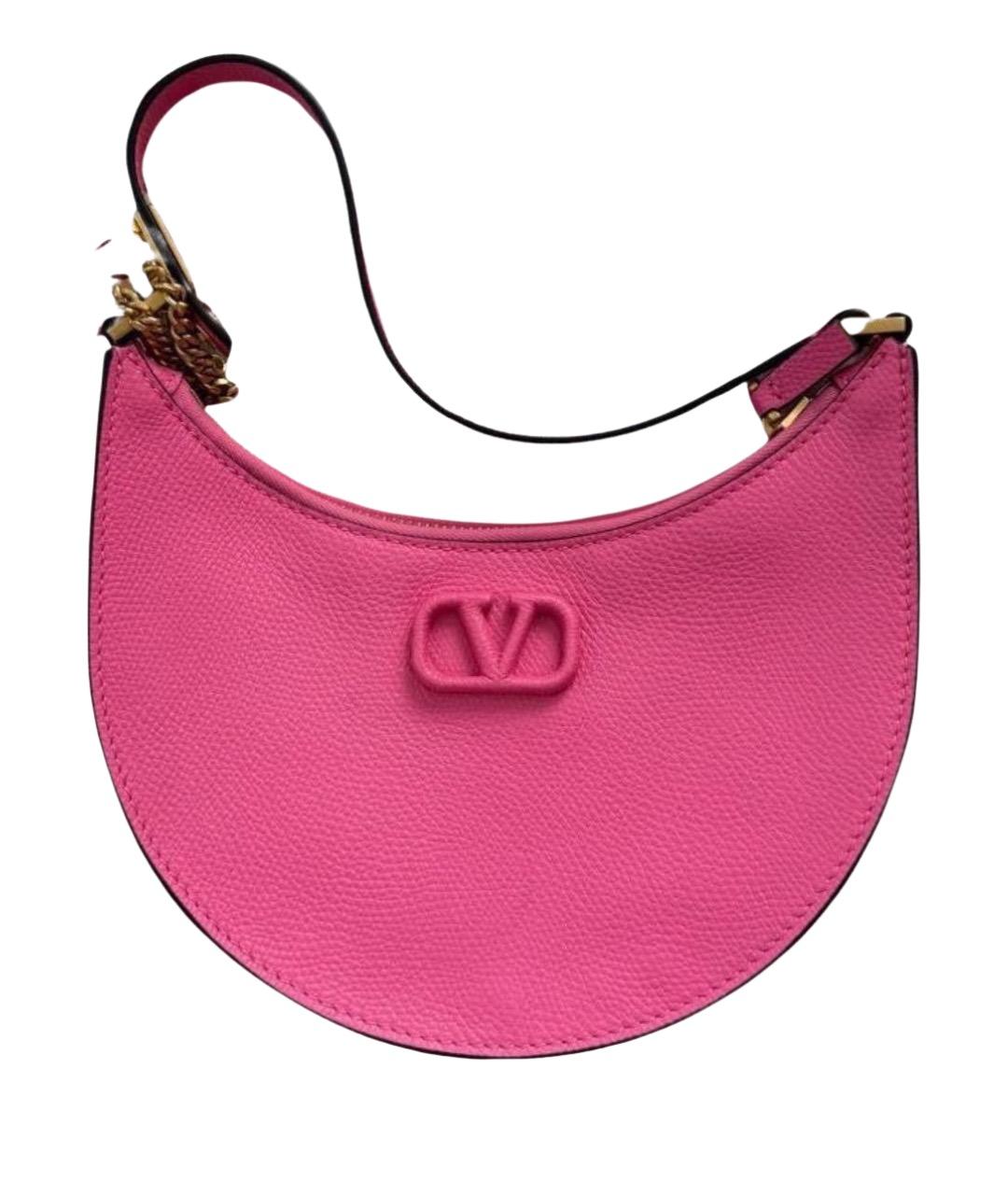 VALENTINO Фуксия кожаная сумка через плечо, фото 1