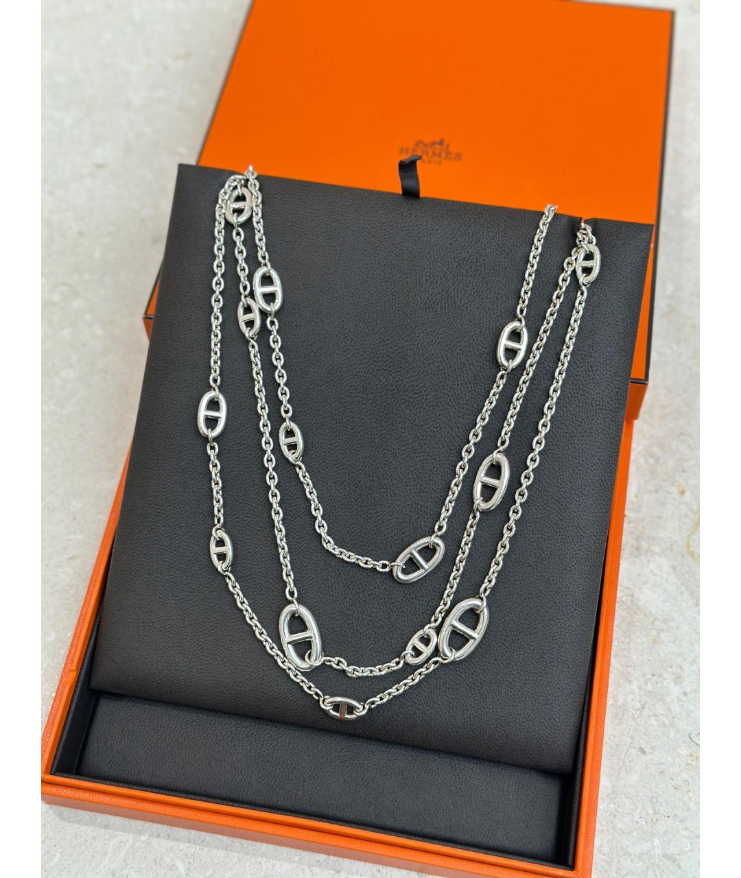 HERMES Серебряное серебряное колье, фото 2