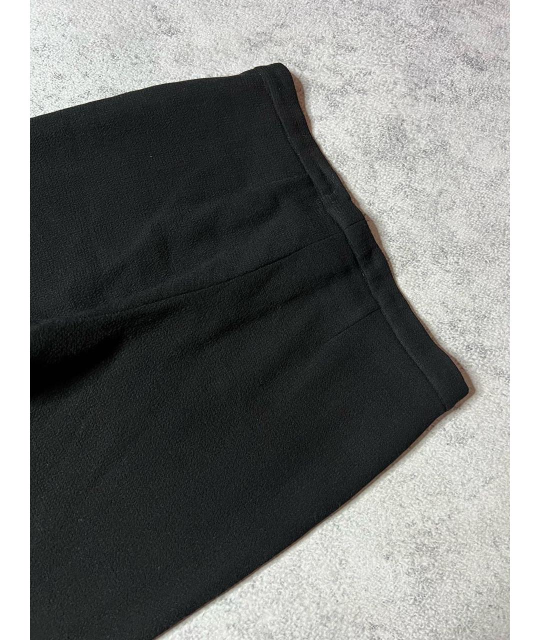 VERSUS VERSACE Черные шерстяные прямые брюки, фото 5
